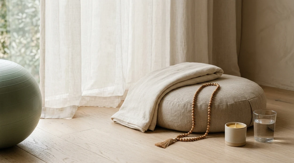 hypnobirthing breathing practice setup