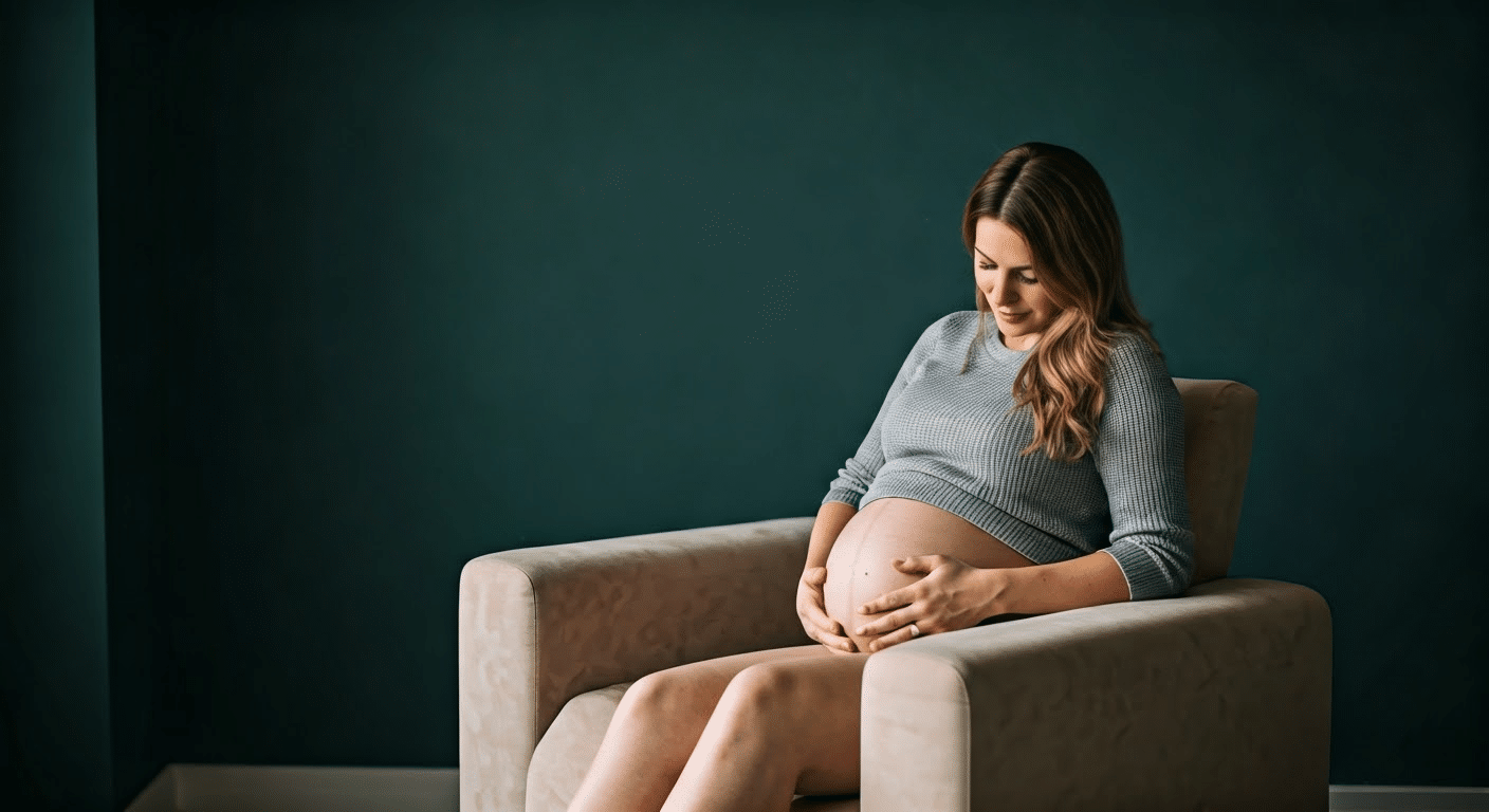 Close-up of pregnant test held by hands