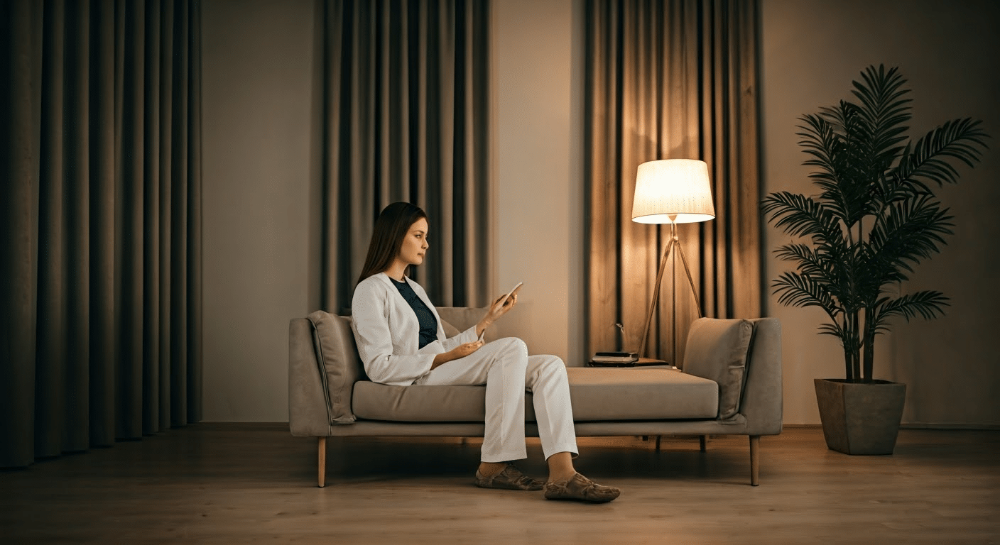 Expectant mother in semi-reclined position using pillow support for labor